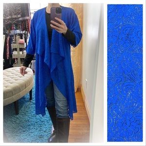 💕NWT Blue Lace Lularoe Shirley Long Jacket💕